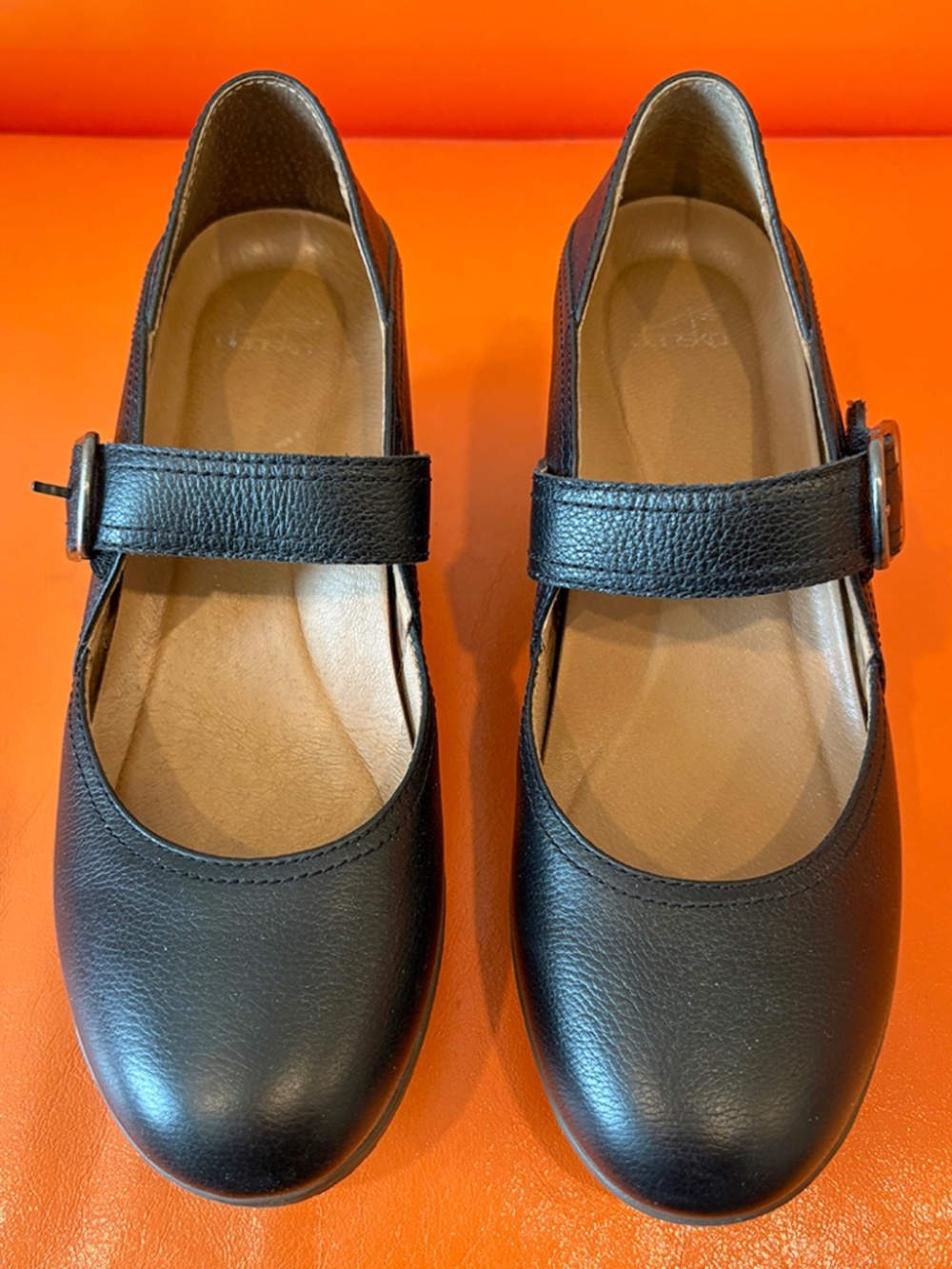 Women’s Black Wedge Mary Jane with Buckle - Picture 4 of 6